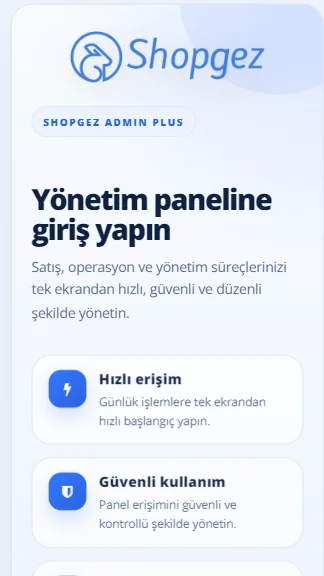 Giriş ekranı mobil üst